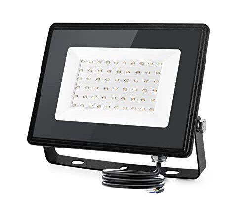 Aigostar Foco Led Exterior 50w 4500 lúmen,Luces Led Exterior Impermeable IP65,Proyector LED Exterior Blanco Natural 4000 K para Jardín,Patio,Garaje,Parque