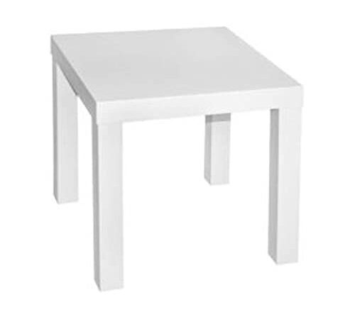 Ikea Mesa Auxiliar, Madera, Blanco, 55x55x45 cm