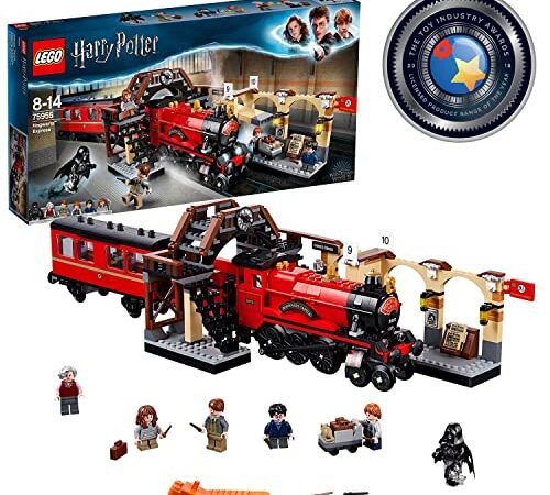 LEGO 75955 Harry Potter Expreso de Hogwarts, Tren de Juguete con Andén 9 y 3/4, Set de Construcción con Mini Figuras Ron, Hermione, Harry y Dementor