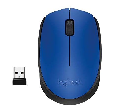 Logitech M171 Ratón Inalámbrico, 2,4 GHz con Nano Receptor USB, Seguimiento Óptico, Batería 12 Meses, Ambidiestro, PC/Mac/Portátil, Azul