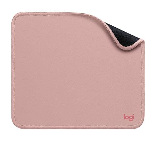 Logitech Mouse Pad - Studio Series, con Base de Goma Antideslizante, Superficie Resistente a Salpicaduras, Materiales Duraderos, Portátil, Diseño Fresco y Moderno - Rosado