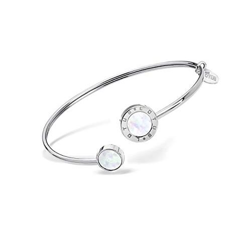 Lotus LS1837-2/1 D2JLS1837-2-1 - Pulsera de acero inoxidable con círculo para mujer, brazalete plateado, un bonito regalo para Navidad, cumpleaños, día de San Valentín para la mujer