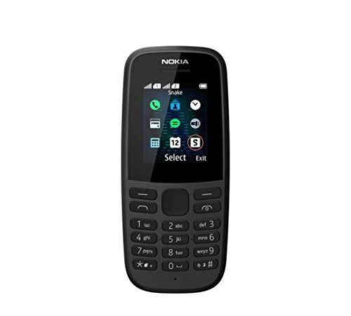 Nokia 105 - Teléfono móvil de 1,77" (4 MB RAM, 4 MB ROM, Batería 800 mAh, Dual Sim), Negro [Versión ES/PT]