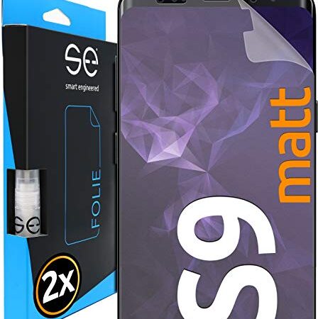 Protectores de Pantalla de hidrogel 3D Compatible con Samsung Galaxy S9 [2 Unidades | Smart Engineered] - Pelicula Vidrio TPU - Estera, Compatible con tu Carcasa, Lámina Blindada de TPU