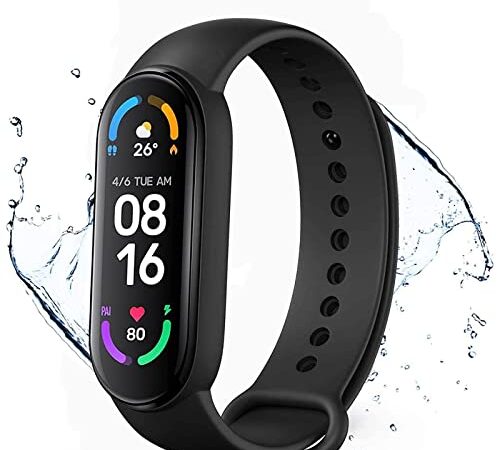 Pulsera de Actividad, Reloj Inteligente,Smartwatch Inteligente con Monitor de Sueño, Podómetro, Contador de Calorías, Pantalla a Color , Negro