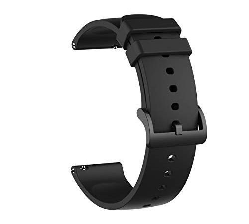 Pulsera Negra de Recambio compatible con Amazfit [ GTS , GTS 2 , GTS 2 MINI ] y Con,[ BIP, U , S, U PRO, S LITE ] Repuesto de Correa en Negro Intenso