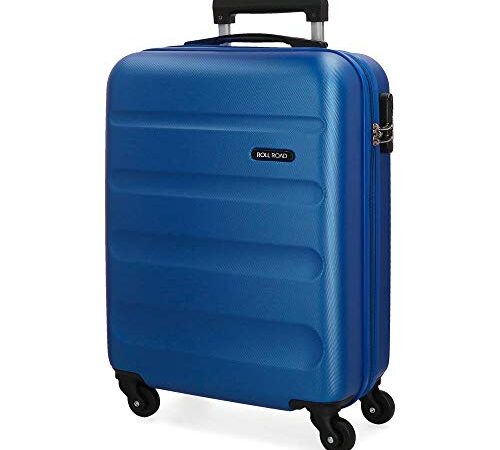 Roll Road Flex Maleta de cabina Azul 38x54x20 cms Rígida ABS Cierre combinación 35L 2,5Kgs 4 Ruedas Equipaje de Mano