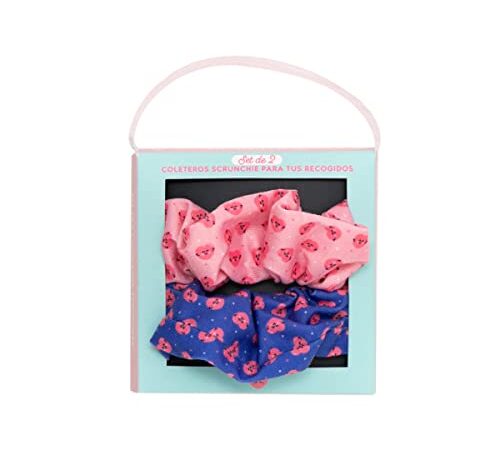 Set de 2 coleteros scrunchie para tus recogidos - corazón - Mr. Wonderful