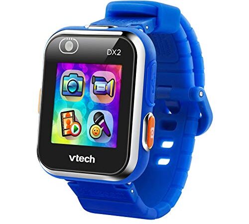 VTech - Kidizoom Smart Watch DX2, Reloj inteligente para niños, doble cámara de fotos, vídeos, juegos, color Azul, Versión ESP (80-193822)