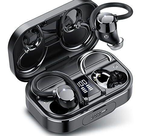 Auriculares Inalambricos Deportivos, Auriculares Bluetooth 5.3, 120H de Reproducción, Ajuste Cómodo, Carga Rápida USB-C, Profundamente Bajo, IPX7 Impermeable Cascos Inalambricos Bluetooth