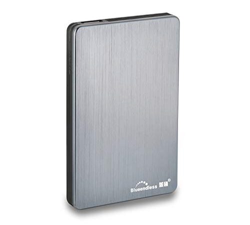 Blueendless Disco duro externo portátil USB3.0 Disco duro de 2,5 pulgadas para PC, ordenador portátil, computadora (250 gb, gris)