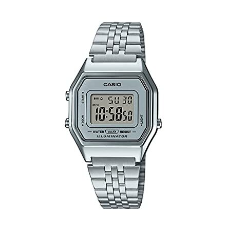 Casio Collection LA680WEA-7EF Reloj de pulsera para Mujer, Gris, 33,5 x 28,6 x 8,6 mm