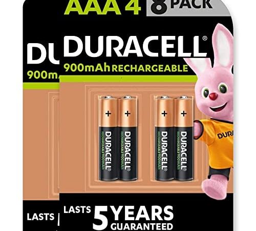 Duracell - Pilas Recargables AAA 900 mAh, paquete de 8