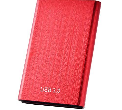 External Solid State Drive,External Hard Drive 2TB Portable Hard Drive Portable External Hard Drive High Speed USB 3.1 External HDD for Mac, PC, Laptop(2TB Red)