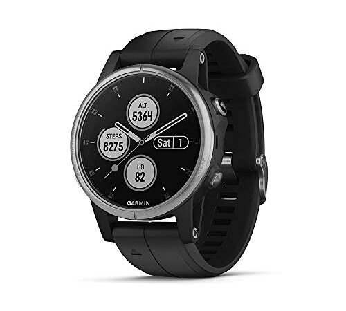 Garmin Fenix 5S Plus - Reloj GPS multideporte, color negro