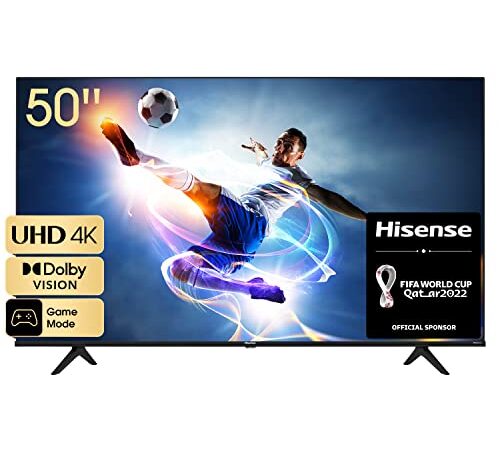 Hisense 50A6EG (50 Pulgadas) 2022 Series - Smart TV 4K UHD con Dolby Vision HDR, DTS Virtual X, Freeview Play, Alexa Built-in, Bluetooth (Nuevo 2022)