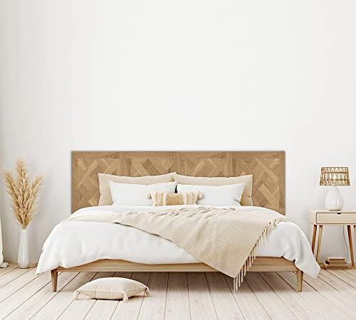 HOMN LIVING Cabecero Cama Niza 150 cm, imitación Madera, MDF con impresión Realista, 150 cm (Ancho) 0,5 cm (Profundo) 60 cm (Altura)