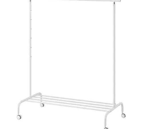 IKEA RIGGA- Perchero de pie, (altura máx.) 175 cm x 111 cm x 51 cm, color blanco, 1