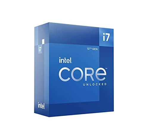 Intel Core i7-12700KF 12th Generation Desktop Processor (Base Clock: 3.6GHz Turbo Boost: 5.0GHz, 6 Cores, LGA1700, RAM DDR4 and DDR5 up to 128GB) BX8071512700KF