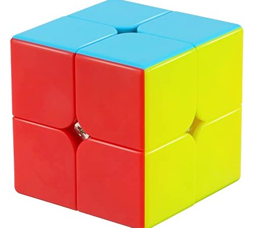 JOPHEK Cubo Mágico, 2x2 Speed Cube Sin Pegatinas 2x2x2 Cubo de Velocidad Original Cubo de Rompecabezas