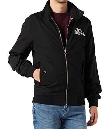 Lonsdale London Harrington - Chaqueta de Hombre Ajustada Negro Negro Talla:Medium