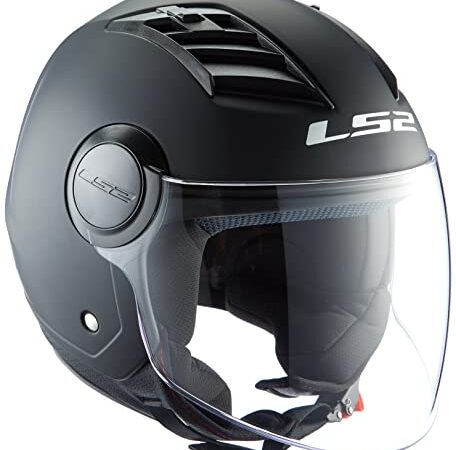 LS2, Casco Moto Jet Airflow Negro Mate, L