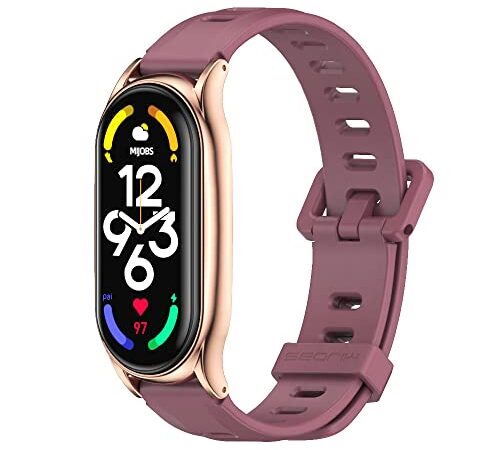 MIJOBS Mi Band 7 Mi Band 6 Mi Band 5 Correa, Pulsera de reemplazo para Xiaomi Mi Band 4 Mi Band 3 Silicona Impermeable Correa de muñeca deportiva para Xiaomi Mi Band 5/6