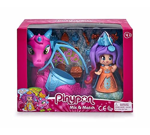 Pinypon- Reina y Dragón Volador niñas a Partir de 4 años (Famosa 700015547)