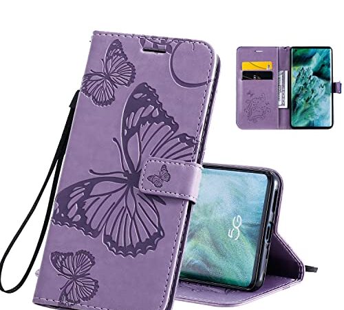 QIWEIQING Compatible con Funda Xiaomi A2 Lite con Tapa,Funda Movil Redmi 6 Pro,Funda Libro Xiaomi A2 Lite Carcasa Magnético Funda para Xiaomi Mi A2 Lite/Redmi 6 Pro Purple KT