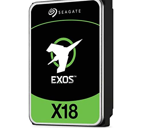 Seagate Exos X18, 18 TB, Disco Duro Interno Enterprise Classe, SATA HDD, CMR 3,5", Hyperscale SATA 6 GB/s, 7.200 RPM, 512e, 4 KB FastFormat (ST18000NM000J)