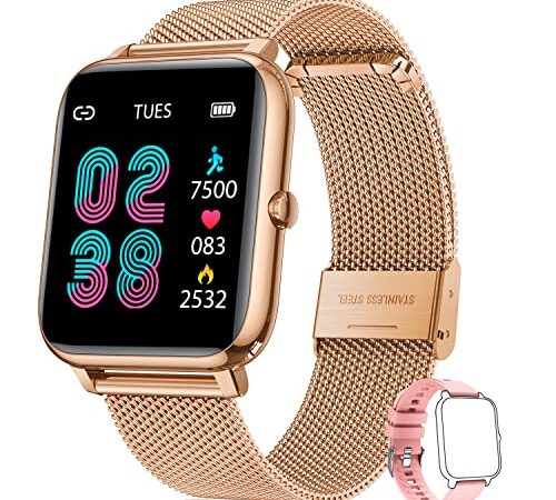 Smartwatch Reloj Inteligente Hombre Mujer - Impermeable Pulsera Actividad Inteligente con Pulsómetro Caloría Monitor de Sueño Pantalla Táctil Reloj Deportivo Podómetro Pulsera para Android y iOS