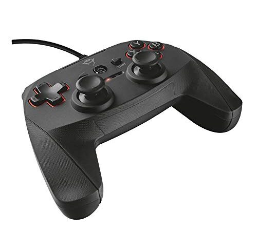 Trust Gaming GXT 540 Yula Mando para PlayStation 3 y PC, Mando PS3 con Cable 3 m, 13 botones, 2 Joysticks Analógicos, Gamepad USB para Ordenador, Portátil, Juegos, Consola – Negro