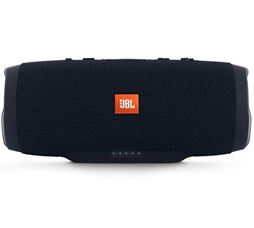 Altavoz Bluetooth portátil y cargador portátil JBL Charge 3 Stealth Edition, certificado IPX7, totalmente resistente al agua y batería recargable de larga duración, en negro