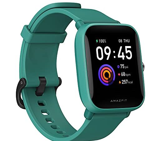 Amazfit Bip 3 SmartWatch con pantalla a color grande de 1,69" 50 Esferas Reloj con 60 modos deportivos 5 ATM Resistente 14 días Duración de la Batería con Frecuencia cardíaca Monitor de SpO2