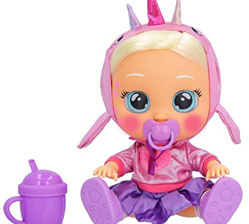 BEBÉS LLORONES Kiss Me Stella | Muñeca interactiva que se Sonroja con un beso y Llora como un bebé con Pelo para peinar, Ropa para vestir y Accesorios - Juguete y Regalo para niños y niñas +2 Años