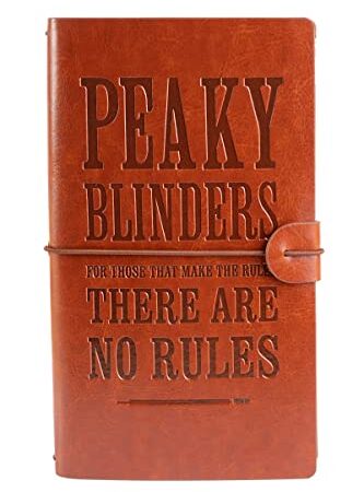 Cuaderno de viaje Peaky Blinders - Cuaderno de notas Peaky Blinders - Cuaderno cuero sintético 19,6X12cm | Diario personal - Bloc notas - Licencia oficial