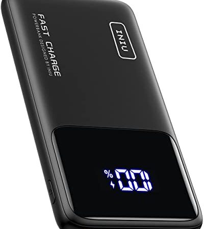 INIU Power Bank, 22.5W Bateria Externa Carga Rapida 10500mAh, Bateria Portatil PD3.0 QC4.0, Powerbank 3A (USB C Input&Output) LED Compatible con iPhone 13 12 11 Pro Samsung S21 S20 Xiaomi Huawei iPad