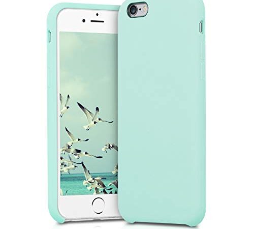 kwmobile Carcasa Compatible con Apple iPhone 6 / 6S - Funda de Silicona para móvil - Cover Trasero en Menta Mate