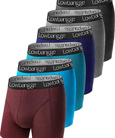 Lowbangge Calzoncillos Hombre Bóxer Algodón (Pack de 6) Slip Ropa Interior Multicolor S, M, L, XL, XXL, 3XL