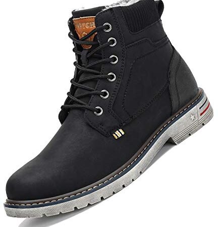 Mishansha Botas Hombre Botines Invierno Mujer Zapatos de Senderismo Trekking Zapatillas Cálido Nieve Antideslizantes Adulto Unisex Aire Libre Boots