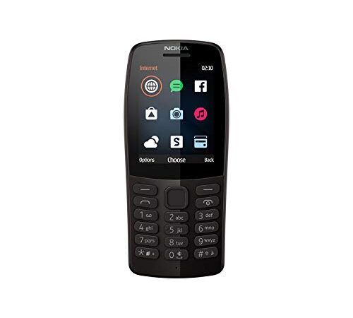 Nokia 210 - Teléfono móvil de 2,4'' (8 MB RAM, 16 MB ROM, Cámara 0.3 MP, Batería 1020 mAh, Dual Sim), Negro [Versión ES/PT]