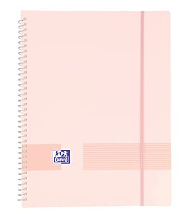 Oxford - Carpeta 40 fundas, tapa de plástico opaco, color rosa chicle