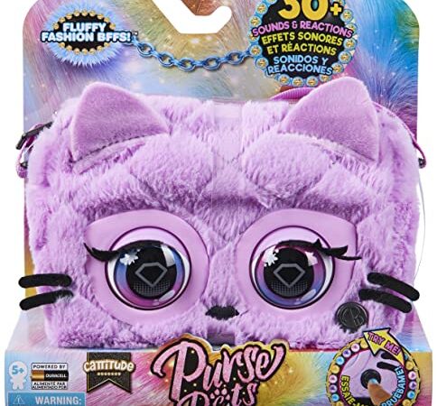 Purse Pets Mascota Interactiva Gata Cattitude con más de 30 Sonidos y Reacciones-6064127-Juguetes Ni Does Not Apply Bolso Niña 5 Años +, Color Kitty, One Size (Spin Master 778988380802)