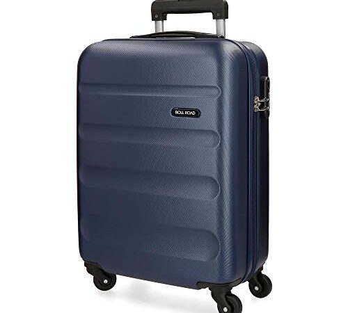 Roll Road Flex Maleta de cabina Azul 38x54x20 cms Rígida ABS Cierre combinación 35L 2,5Kgs 4 Ruedas Equipaje de Mano