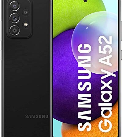 Samsung Smartphone Galaxy A52 con Pantalla Infinity-O FHD+ de 6,5 Pulgadas, 6 GB de RAM y 128 GB de Memoria Interna Ampliable, Batería de 4500 mAh y Carga Superrápida Negro (ES Versión)