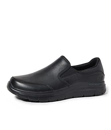 Skechers FLEX ADVANTAGE SR BRONWOOD, Slip on, Black Leather, 43 EU