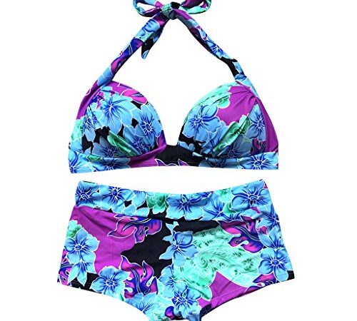 Slyar Bikinis Mujer 2019 Braga Alta Bikinis Push Up BrasileñO BañAdor De Mujer Sling Bikini Split Estampado Ropa De BañO Mujer Personalidad Pantalones Cortos