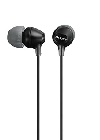 Sony MDR-EX15LP Auriculares In-Ear, Negro, 9 mm, 1 Unidad (Paquete de 1)