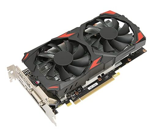 Tarjeta de Minería para Juegos, RX 580 8GB GDDR5 Memoria 256 Bits Tarjeta Gráfica de Videojuegos Tarjeta Gráfica 8K GPU Ventiladores de Refrigeración de Doble Ventilador para Computadora de Escritorio