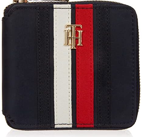 Tommy Hilfiger Poppy Med Za Corp, Accesorio de Viaje-Billetera Plegable para Mujer, Azul Espacial, Talla única